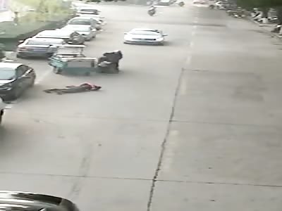 MAN IS RUN OVER BY HIS OWN VEHICLE