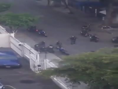 PROTESTER BEING KILLED BY BOLIVARIAN GUARD IN VENEZUELA