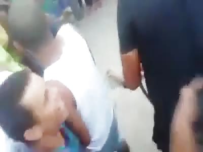 THIEF DYING AFTER BEING BEATEN