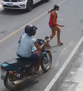 GIRL BEING HIT BY MOTORCYCLE
