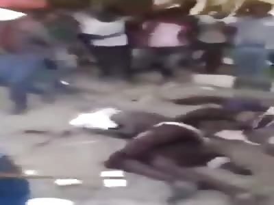 MEN BEATEN AND STABBED BY ANGRY MOB