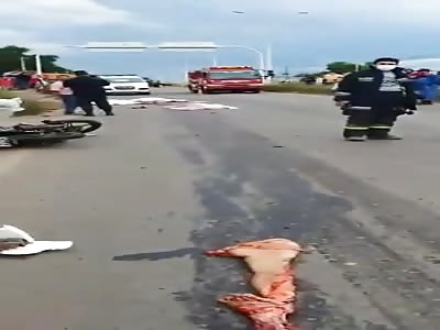 STRAIGHT CARNAGE IN THE ROAD - ANOTHER ANGLE