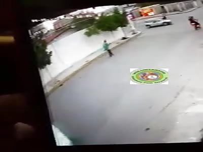A DRUNK WALKING AND A BLIND DRIVING