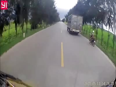 BIKER CAUSES SERIOUS ACCIDENT