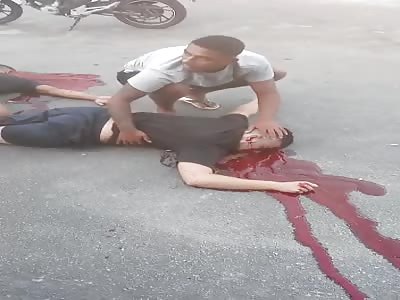 BLOOD RIVER IN A MOTORCYCLE ACCIDENT