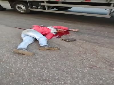 SHORT VIDEO SHOWS MAN THAT DIED RUNOVER BY TRUCK