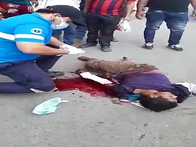 BLEEDING AND DYING IN THE STREET
