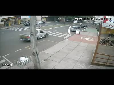 GRANDFATHER AND GRANDDAUGHTER BEING HIT BY CAR