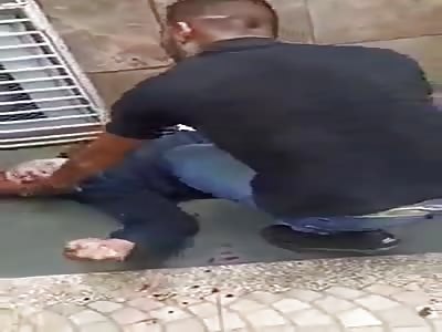 FAT THIEF BEATEN WITHOUT MERCY