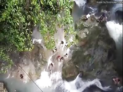 Tinubdan Falls Tragedy Caught on Video; 2 Dead, 1 Missing (Fixed Video) 