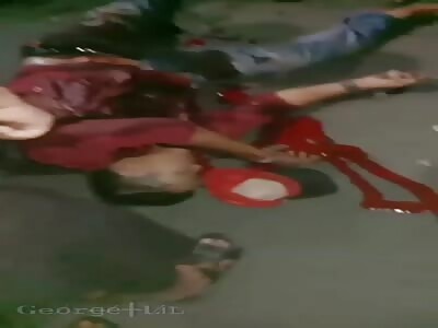 BLOOD BATH - MAN KILLED BY MACHETE