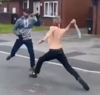 Machete Fight in UK