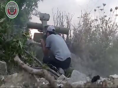 Group of soldiers pulverized hit by ATGM