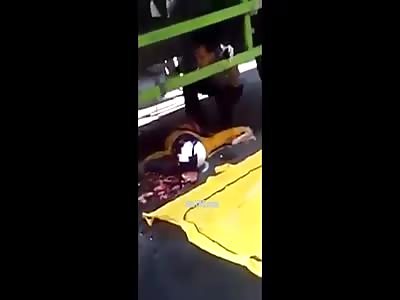 Man Crushed By Truck (another angle)