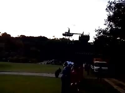  Helicopter caring the bride crashes at her wedding (Original Video) 