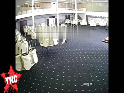 CCTV of building collapsing