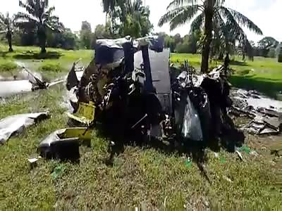 Anti-narcotics Police helicopter crashed (Aftermath)