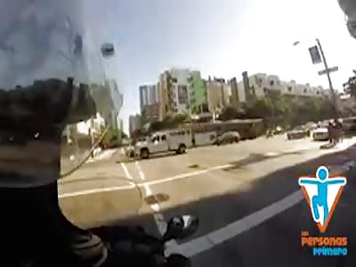 a hurry motorcyclist