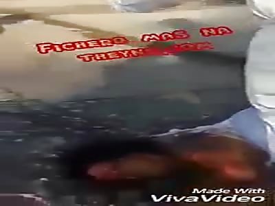 Woman with head shattered