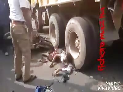 Removing bodies from the wheels of a truck