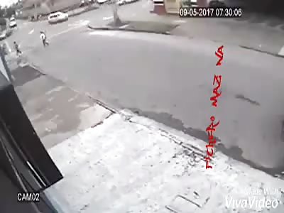 Woman run over by motorbike