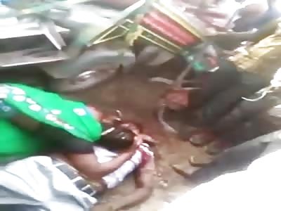 Woman screams for dead husband