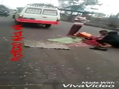 Biker crushed by bus