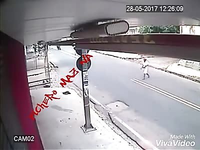 Old Woman Gets  Fatally Run Over by Motorbike