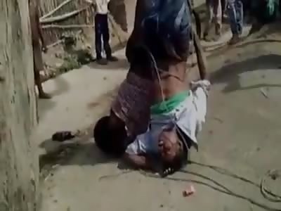 Two youth hung upside down, beaten for allegedly stealing 5 chairs from wedding