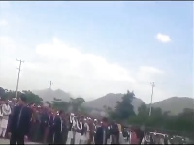 Moment of Blast and â€œUFOâ€ Captured On Video At Afghan Funeral