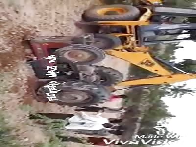 Man rescued was crushed by tractor