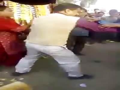 Indian women beaten in public