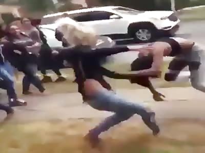 Girls fight in public