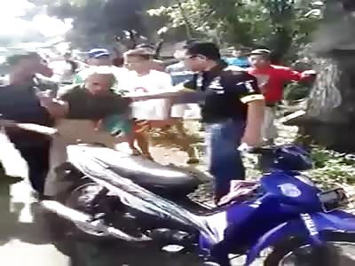 Old man struck by stealing motorbike