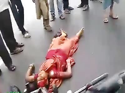Accident in india dead woman