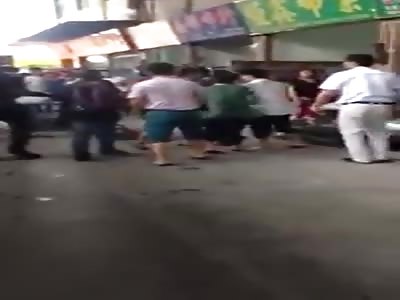 Racism In China - Black Man Being Beaten By Chinese Mob