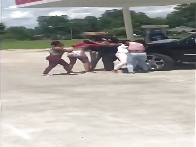 Fight Involving Six Girls Ends With A Woman Getting Run Over By A Car