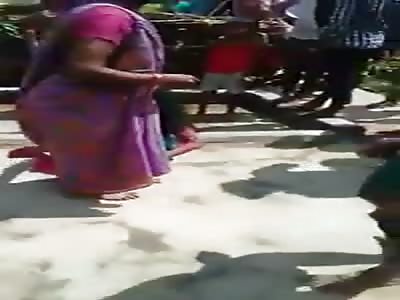 Hindu woman marries lower caste man and then gets beaten by the entire village