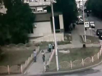 CCTV footage captures moment Surgut attacker shot by police 