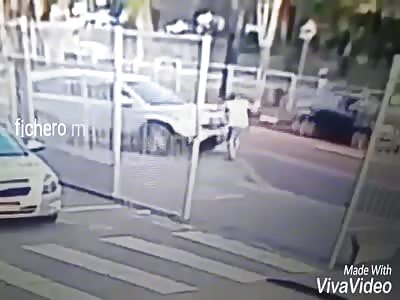 ACCIDENT: man is hit by truck