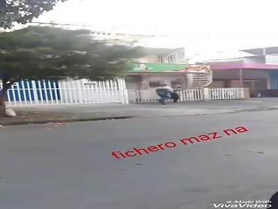 ATTEMPT OF ASSAULT: vigilante frustrates assault and chases machetazos to the thief