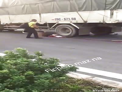 crushed by truck