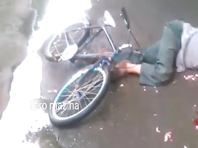 ACCIDENT: cyclist with an open head