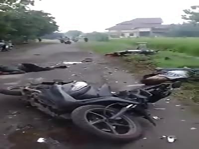 MOTORCYCLE ACCIDENT LEAVES DEAD IN THE PAVEMENT