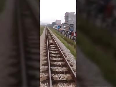 YOUNG DIE IN TRAIN ACCIDENT