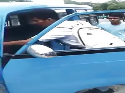 AUTOMOBILE BLOWS A PERSON AND LEAVES A BAD INJURY TO CHOFER