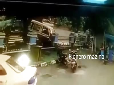 TRUCK OUT OF CONTROL CARRIES TO AUTOMOBILE