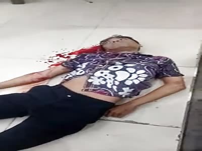 Dying Man begins Convulsing on the Street after Accident