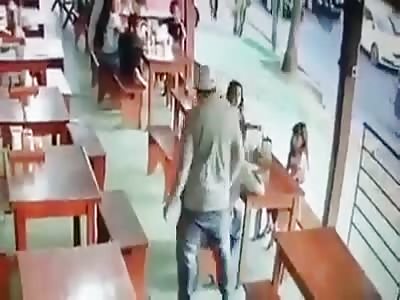 Asshole tries to Assault Restaurant and Instantly Pays for it with his Life
