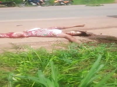 Two Girl Dies in Ditch Spread Eagle with Innards Coming Out their Ripped Vagina